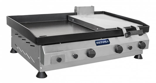 PLANCHA A GAS CON PRENSADOR METVISA