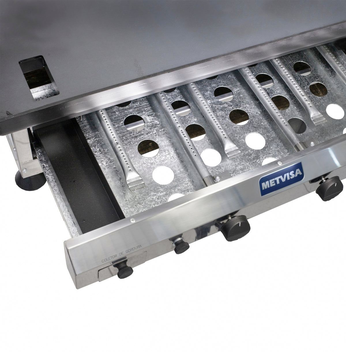 PLANCHA A GAS CON PRENSADOR METVISA