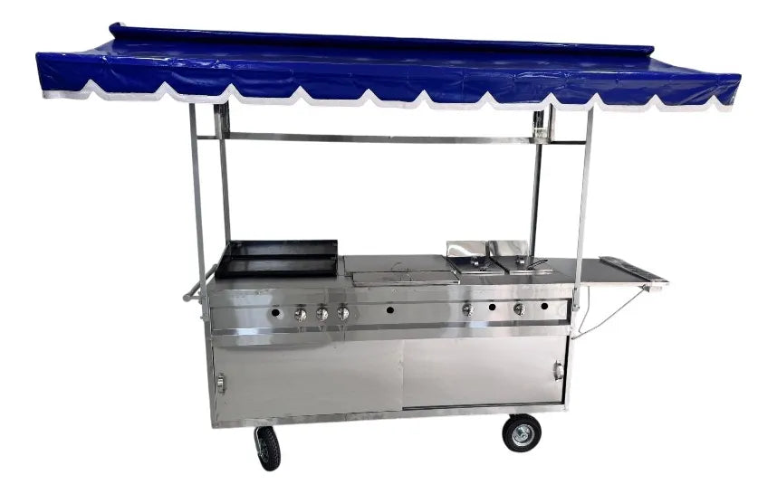 CARRO DE COMIDA RÁPIDA 3 SERVICIOS+TOLDO