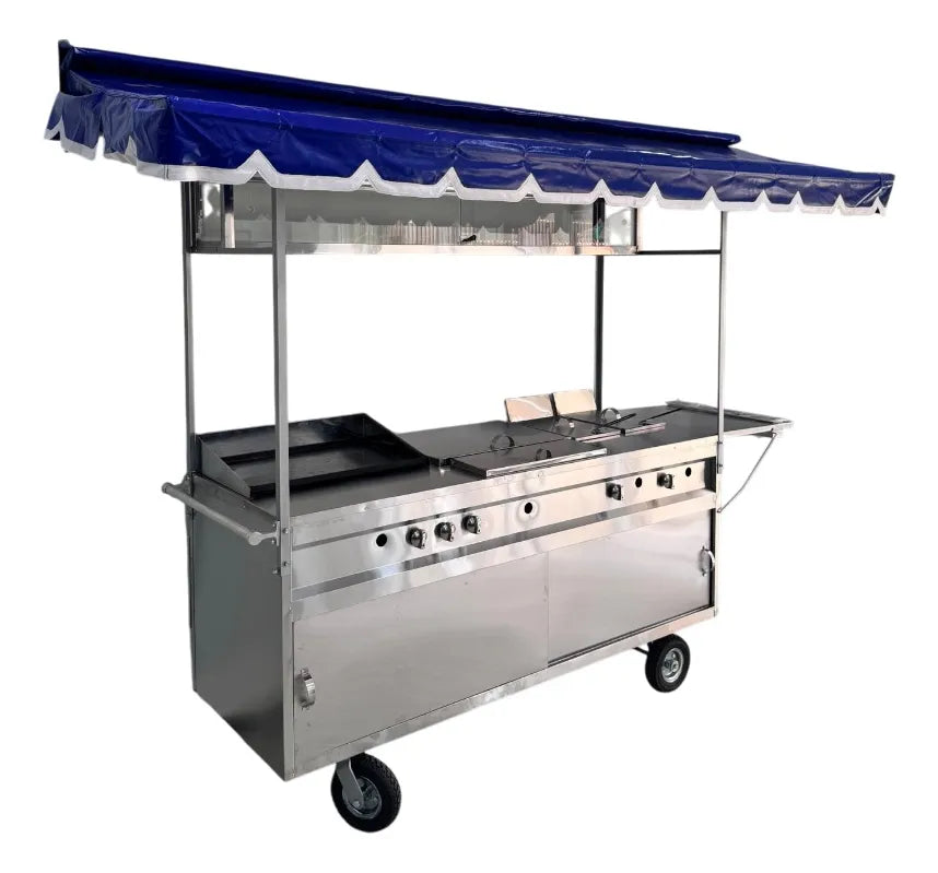 CARRO DE COMIDA RÁPIDA 3 SERVICIOS+TOLDO