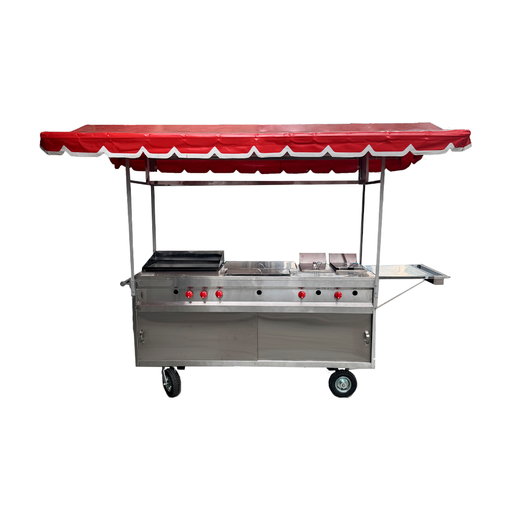 CARRO DE COMIDA RÁPIDA 3 SERVICIOS+TOLDO